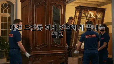 대전 도안동 이사, 안전하게 끝내는 꿀팁!